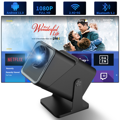 FY360 4K HD Smart LCD проектор высокой яркости домашний театр лазер с Android 11.0 BT5.2 Встроенный стерео звук и US Plug