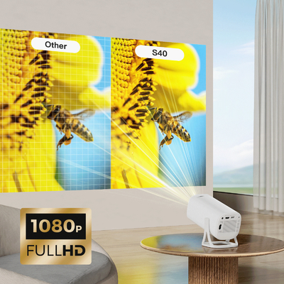 Flyin S40 Домашний кинотеатр Full HD 1080P 4K Проектор Игровой проектор 120 люмен ANSI Домашний телевизор