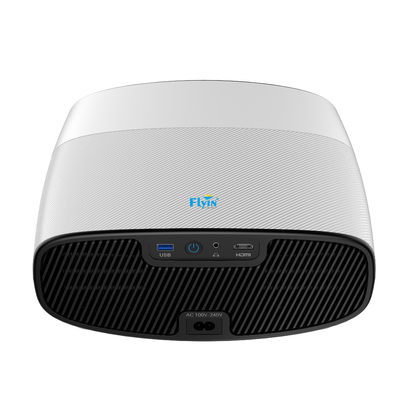 Flyin Q7 1080p Высокое разрешение Домашнее развлечение Театр Проектор LCD Двойные динамики Bluetooth 100-дюймовый экран Двойная полоса WIFI
