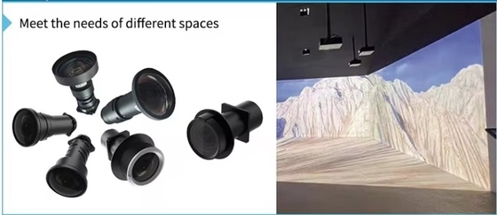 Лейзерный проектор DLP Flyin 7500 Lumens создает увлекательную комнату с разрешением WUXGA, поддержкой 4K Active 3D, чипом 0.8 DMD, ручной фокусировкой и переключением объектива