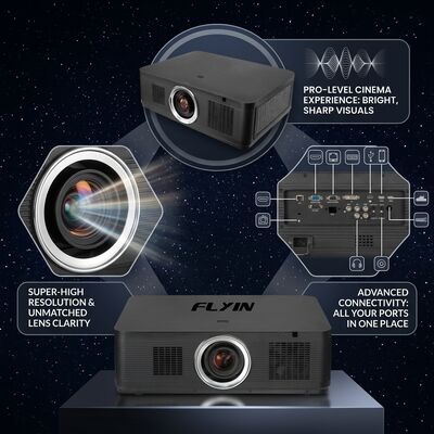 Flyin-K1200U 12000 Ansi Lumens WUXGA 3LCD лазерный проектор 1.8x Electric Zoom HDBaseT для больших аудиторий